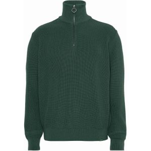 Paul & Shark Trui met rits groen (Maat: 3XL) - Effen - Halslijn: Opstaande kraag met rits,