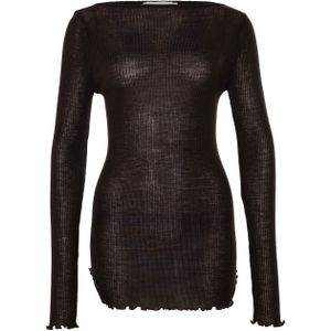 Seamless - Basic Shirt - Donkerbruin - Lange Mouwen - Aansluitende Pasvorm