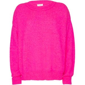 American Vintage Dames trui roze (Maat: M-L) - Effen - Halslijn: Ronde hals,