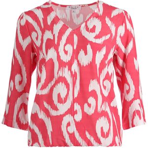 Enjoy Blouse rood (Maat: L) - Halslijn: V-hals,