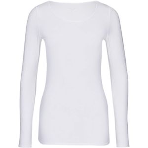 Marc Cain Essentials T-shirt wit (Maat: 38) - Effen - Halslijn: Ronde hals,