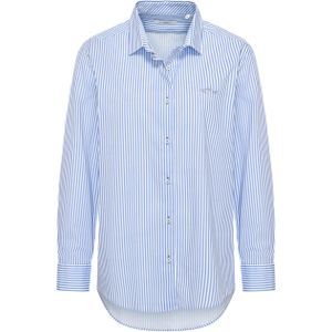 HV Society - HVSIsabella - Blouse - Blauw - Streep - Halslijn Polokraag