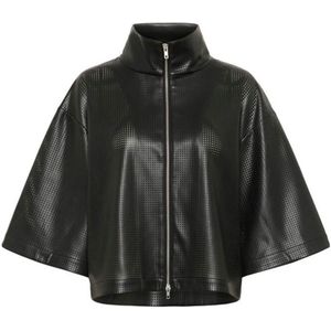 Karen By Simonsen - Celeste Shirt - Blouse - Zwart - Opstaande Kraag