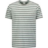 No Excess T-shirt blauw (Maat: M) - StreepMélange - Halslijn: Ronde hals,