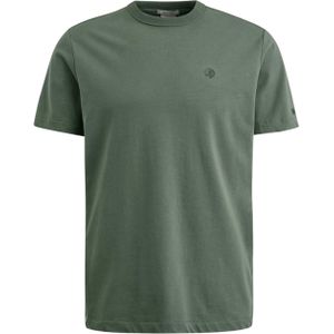 Cast Iron T-shirt groen (Maat: L) - Effen - Halslijn: Ronde hals,