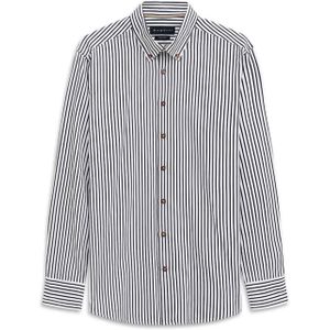 Bugatti - Overhemd - Marine - Lange Mouwen - Easycare - Gestreept - Katoen