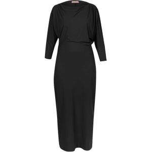 Studio Anneloes Dames jurk zwart (Maat: XS) - Effen - Halslijn: Boothals,