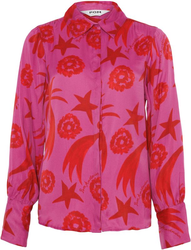 Pom Amsterdam - Blouse lange mouw - Roze - SP9382
