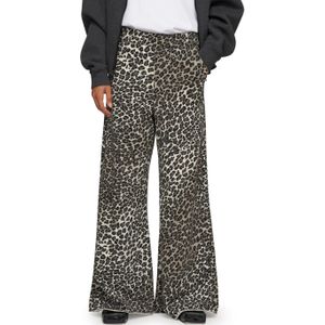 10Days - Broek - Beige Gemêleerd - Wide Leg - Mid Waist