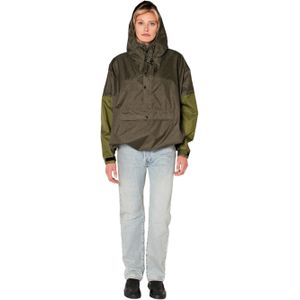 RAIN KISS - Herringbone - Anorak - Groen en Zwart - Waterdicht