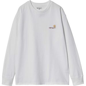 Carhartt WIP Heren longsleeve wit (Maat: S) - Halslijn: Ronde hals,