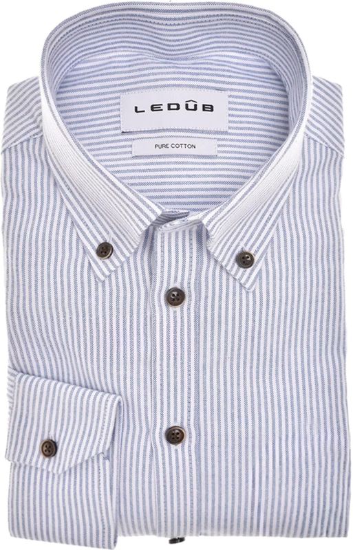 Ledub - Modern Fit New - Overhemd - Blauw - Strepen