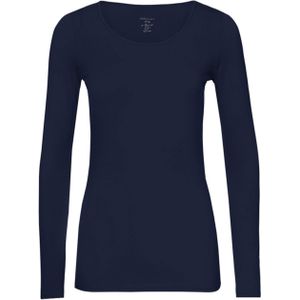 Marc Cain Essentials T-shirt blauw (Maat: 42) - Effen - Halslijn: Ronde hals,