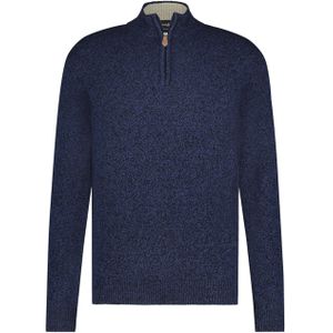 Nels - Wool Mix Half Zip - Pullover - Blauw - 25305NE44SB