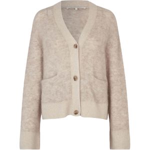 Second Female Dames vest beige (Maat: S) - Effen - Halslijn: V-hals,