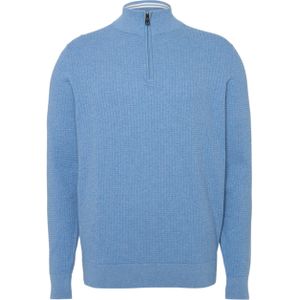 Bugatti Trui blauw (Maat: 3XL) - Effen - Halslijn: Opstaande kraag,