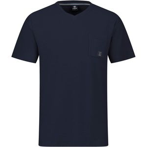 Lerros T-shirt blauw (Maat: XL) - Effen - Halslijn: V-hals,