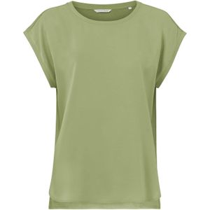 YAYA T-shirt groen (Maat: 44) - Effen - Halslijn: Ronde hals,