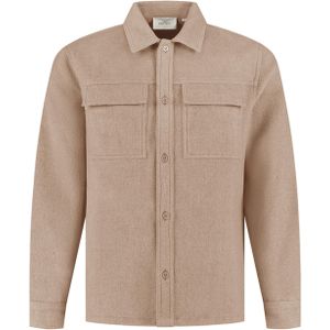 Pure Path - Flanellen Overshirt - Bruin - Regular Fit