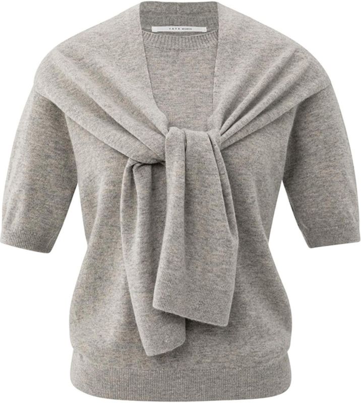 YAYA - 01-000496-509 - Pullover - Grijs - Korte Mouw