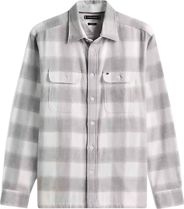 Tommy Hilfiger - Overhemd lange mouw - Grijs - Flanel Check Shirt Jacket