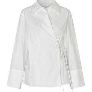 Second Female Dames blouse wit (Maat: XS) - Effen - Halslijn: Polokraag,