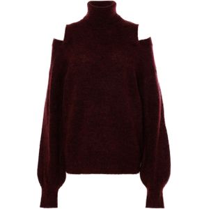 Ibana Trui bordeaux (Maat: L) - Effen - Halslijn: Col,
