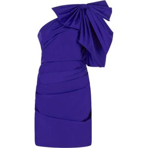 Dante6 Dames jurk paars (Maat: 36) - Effen - Halslijn: One shoulder,