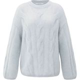 Yaya - Trui Kabelmotief - Grijs - Dames