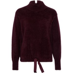Anna Blue Trui bordeaux (Maat: XL) - Effen - Halslijn: Opstaande kraag,