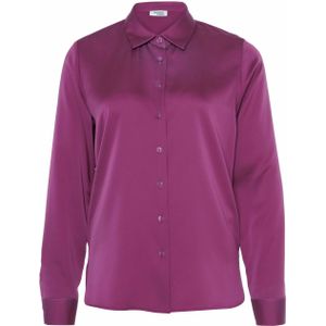 Sommermann Blouse paars (Maat: 38) - Effen - Halslijn: Polokraag,