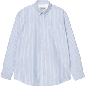 Carhartt WIP Heren overhemd lange mouw wit (Maat: M) - Streep