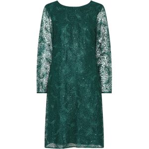 Bruuns Bazaar Jurk groen (Maat: 36) - Glitter - Halslijn: Ronde hals,