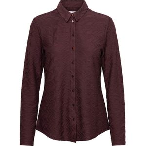 &Co Woman - LOTTE JACQUARD - Blouse - Paars - Polokraag
