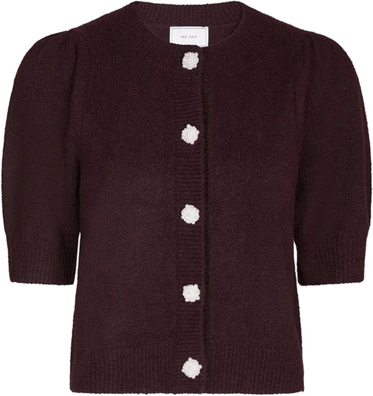 Neo Noir Dames vest bordeaux (Maat: 34) - Halslijn: Ronde hals,