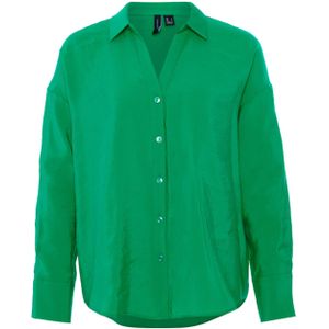 Vero moda Blouse groen (Maat: S) - Effen - Halslijn: V-hals,