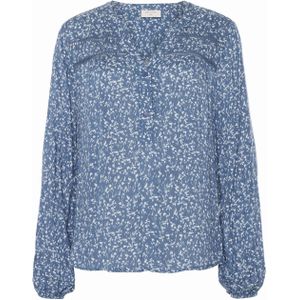 Freequent Blouse blauw (Maat: S) - Halslijn: V-hals,