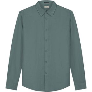 Dstrezzed Overhemd lange mouw groen (Maat: M) - Effen