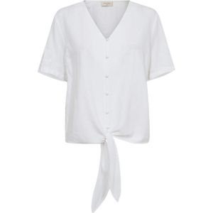 Freequent Blouse wit (Maat: S) - Effen - Halslijn: V-hals,