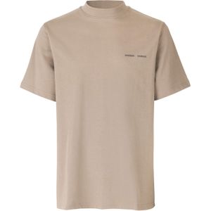 Samsøe Samsøe T-shirt beige (Maat: L) - Logo - Halslijn: Ronde hals,