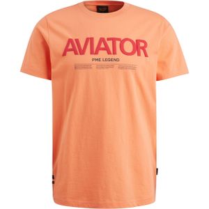 PME Legend T-shirt oranje (Maat: L) - Geplaatste tekst - Halslijn: Ronde hals,