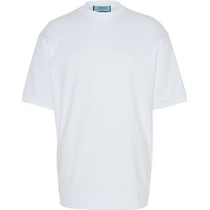 Club 24 T-shirt wit (Maat: XL) - Effen - Halslijn: Opstaande kraag,