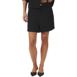 Neo Noir Zanya Boucle korte broek zwart (Maat: 34) - Effen