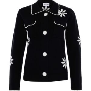 Leo & Ugo Dames vest zwart (Maat: 36) - Halslijn: Kraag,