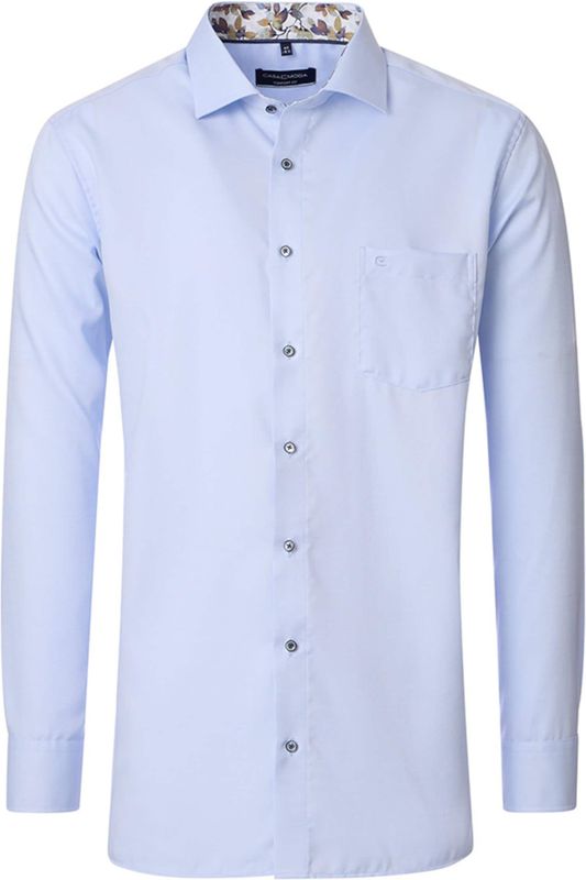 Casa Moda - Overhemd - Blauw - Lange Mouw - 100% Katoen