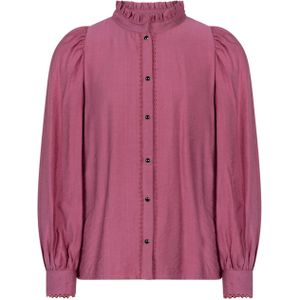 AI&KO Blouse lange mouw roze (Maat: 152) - Halslijn: Ronde hals,