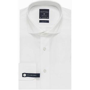 Profuomo Overhemd extra lange mouw wit (Maat: 43) - Effen