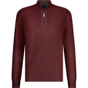 Scotland Blue Trui bordeaux (Maat: M) - Halslijn: Opstaande kraag met rits,