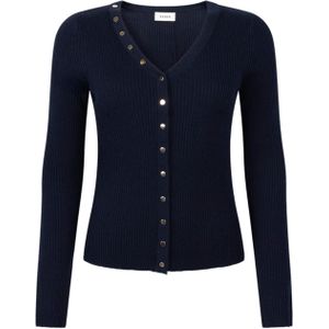 Aaiko Dames vest blauw (Maat: XS) - Effen - Halslijn: V-hals,