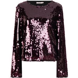 Esqualo Dames top paars (Maat: XS) - Halslijn: Ronde hals,